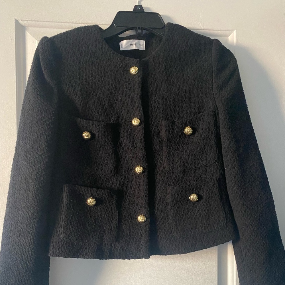 Mango size S , black color, 55% cotton,44% polyester, worn 1 time